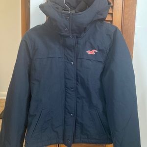 Hollister California  coat for women.fleece inside size medium worn once .